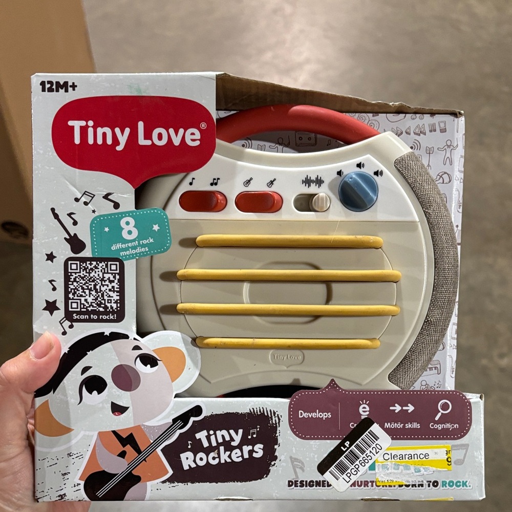 Tiny Love Tiny Rockers Guitar with Yellow and Red Accents
